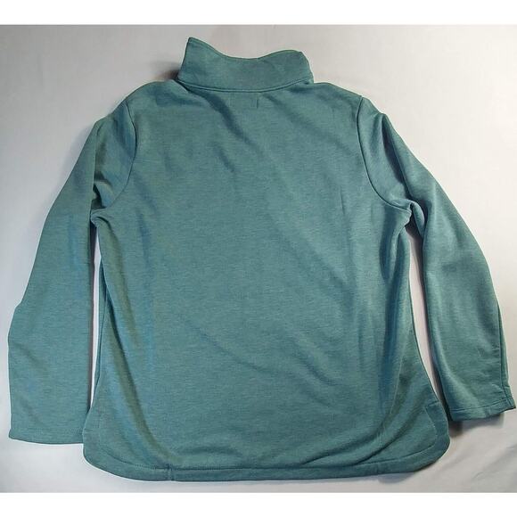 Croft & Barrow Full Zip Women's Sweat Jacket With Pockets Petite Medium Green - Picture 3 of 9